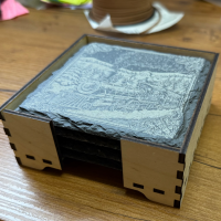 Christmas Square Slate Coaster