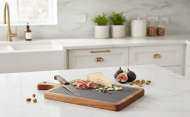 Acacia Wood and Slate Cutting Board